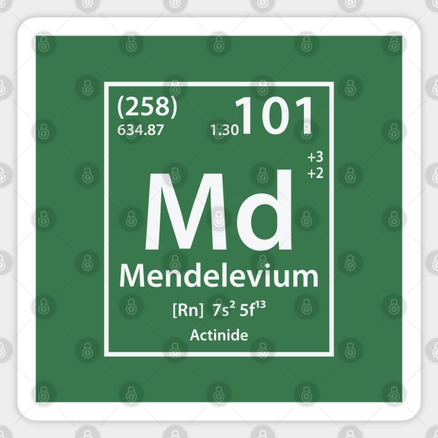 Mendelevium Element Sticker by cerebrands